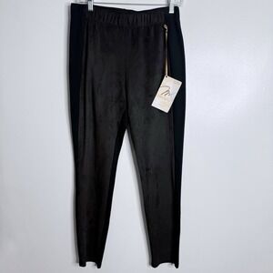 Miracle‎ Body Ponte Pull On Suede Pant In Black Size 10 Stretch